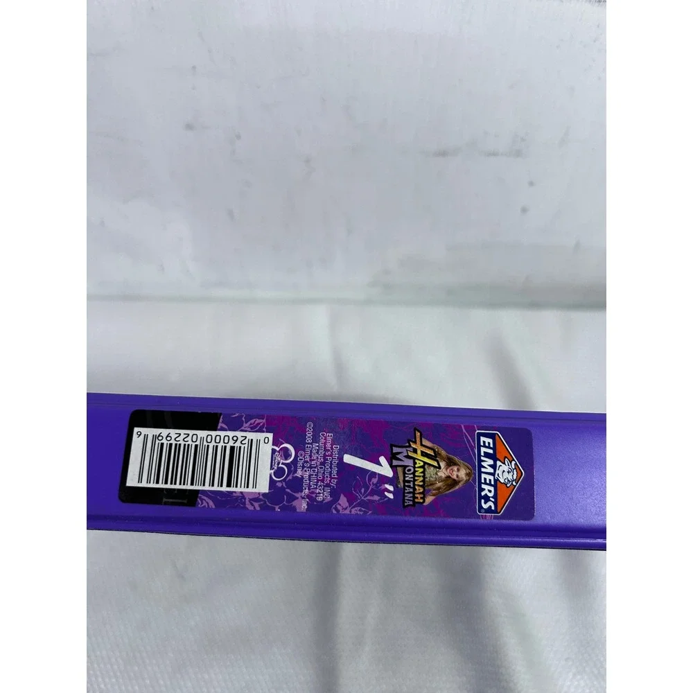 Hannah Montana 3 Ring Binder 1 Inch Purple 2008 Disney Elmer's Kids